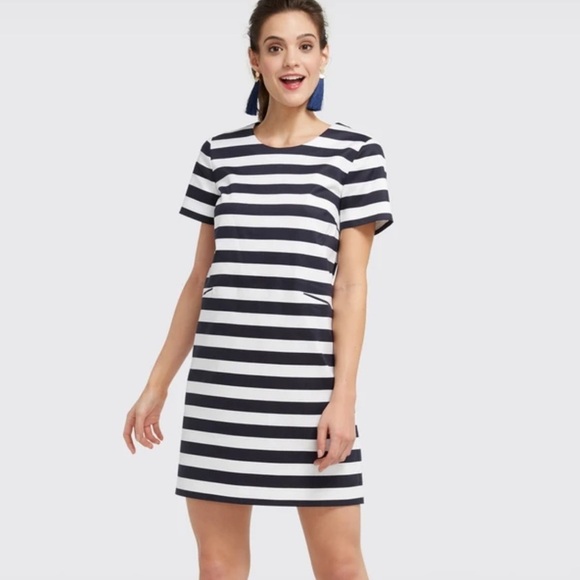 Draper James | stripe print shift mini dress - Picture 9 of 9